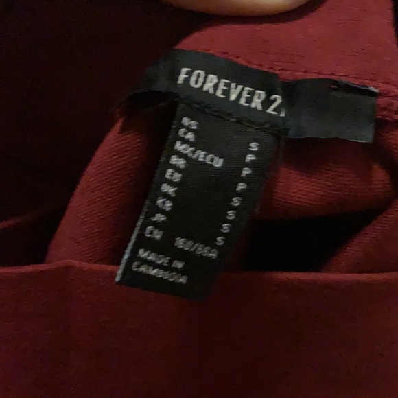 Forever 21 Maroon Red Slit Skirt - Picture 3 of 4